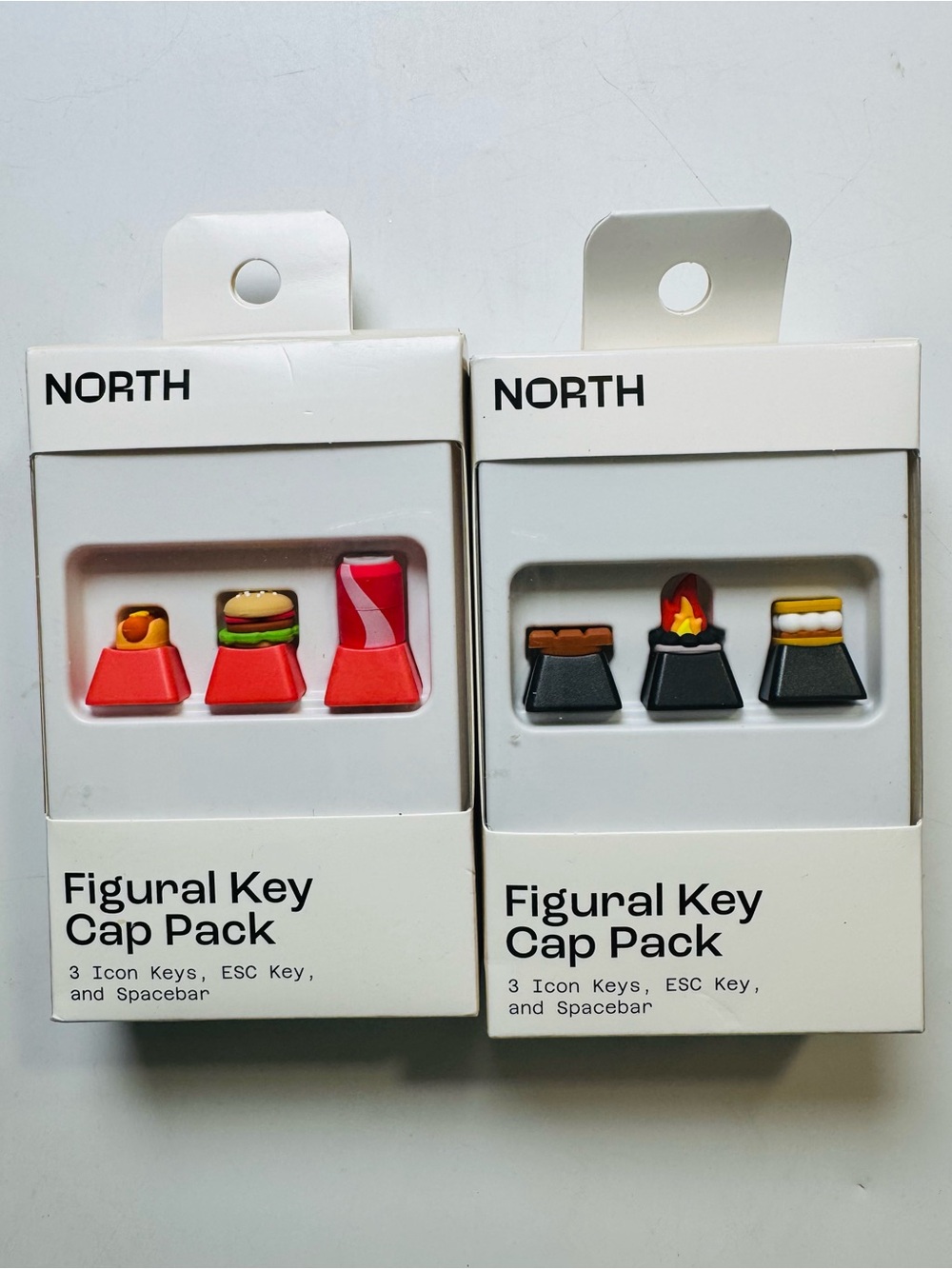 NORTH Figural Key Cap Pack Mechanical Keyboard MX Keycaps 2 Sets Food S’mores